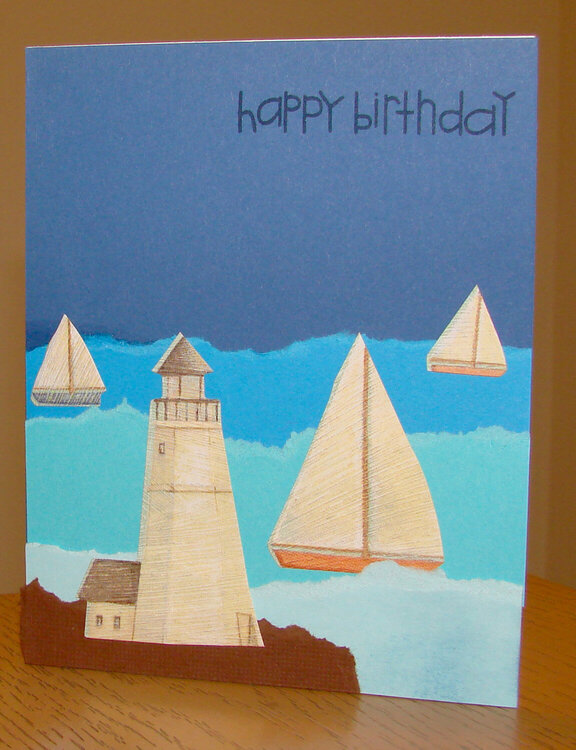 Boat Happy Birthday Card for Operation Write Home