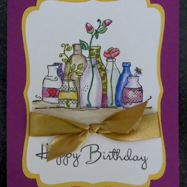 Happy Birthday Card with bottles