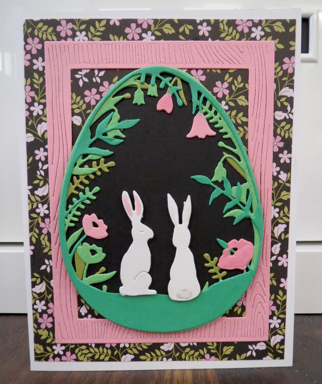 Bunnies in Egg Easter Card 2