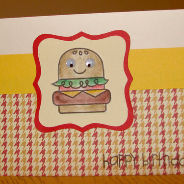 Hamburger Birthday card