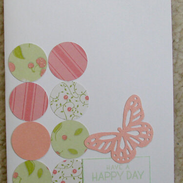 Pink and Green Butterfly card for Opeation Write Home