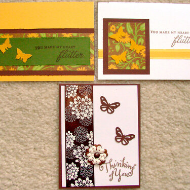 Butterfly card trio