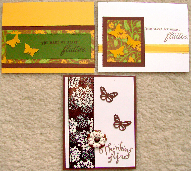 Butterfly card trio