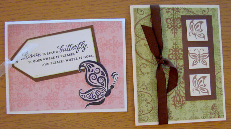 Close to my Heart workshop cards 3/09