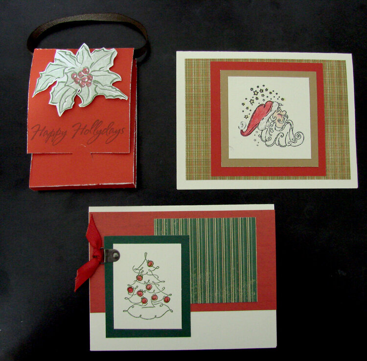Cards and little pop up box from a CTMH workshop