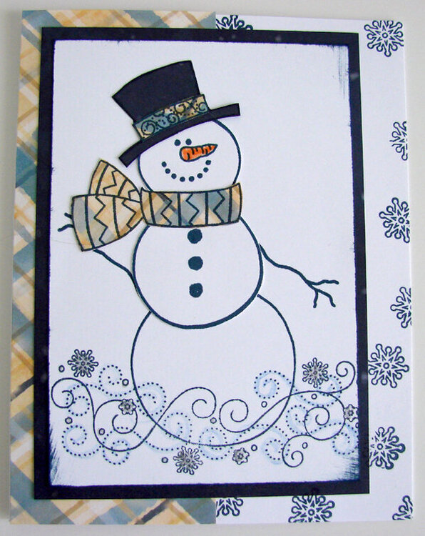 Snowman with plaid