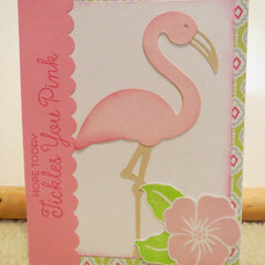 Flamingo Tickled Pink Card
