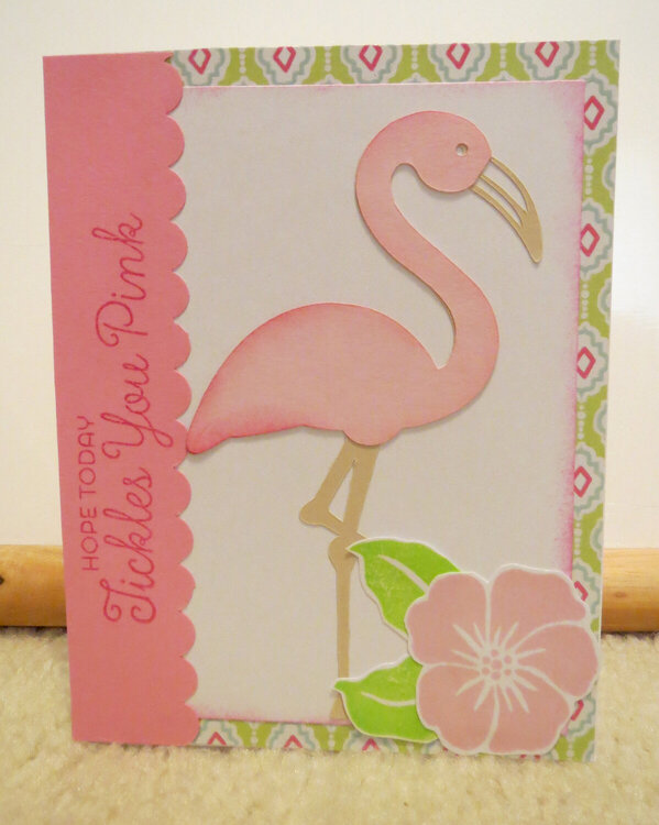 Flamingo Tickled Pink Card