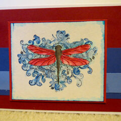 Red Dragonfly card