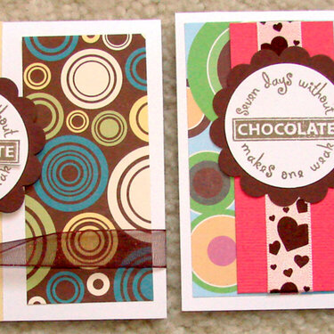 Chocolate cards sent to Operation Write Home