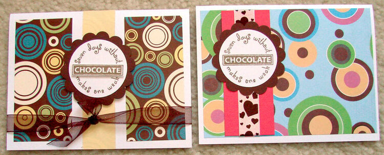 Chocolate cards sent to Operation Write Home