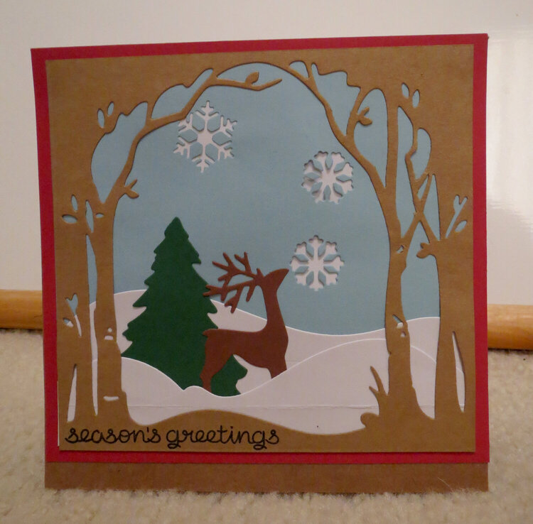 Deer scene Christmas Card 2