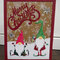 Christmas Card - Gnome - maroon