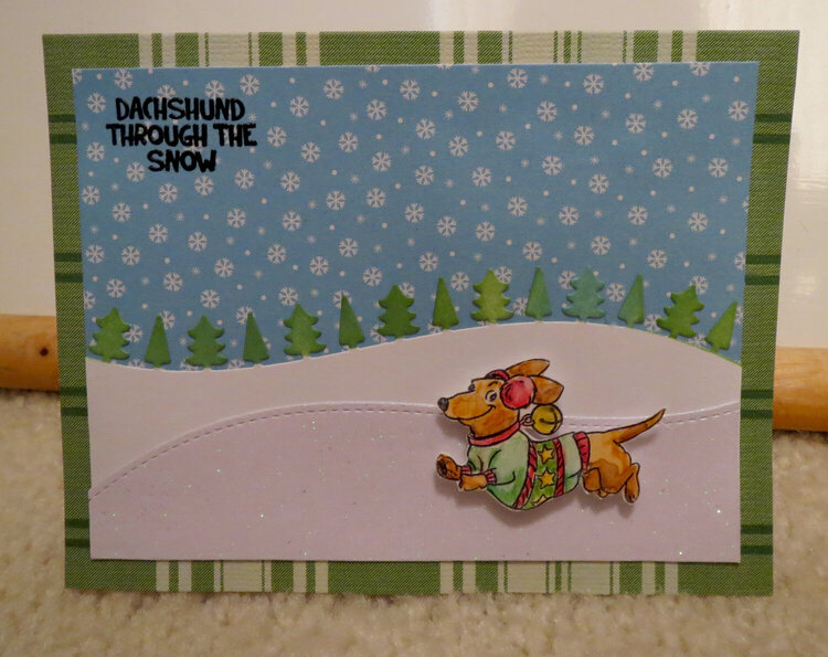 Dachshund (Doxie) Christmas Card 1