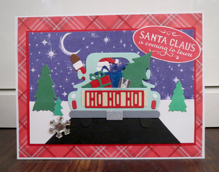 Santa in truck card 1