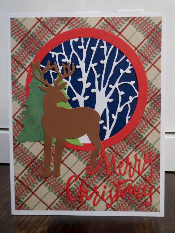 Deer card with cricle