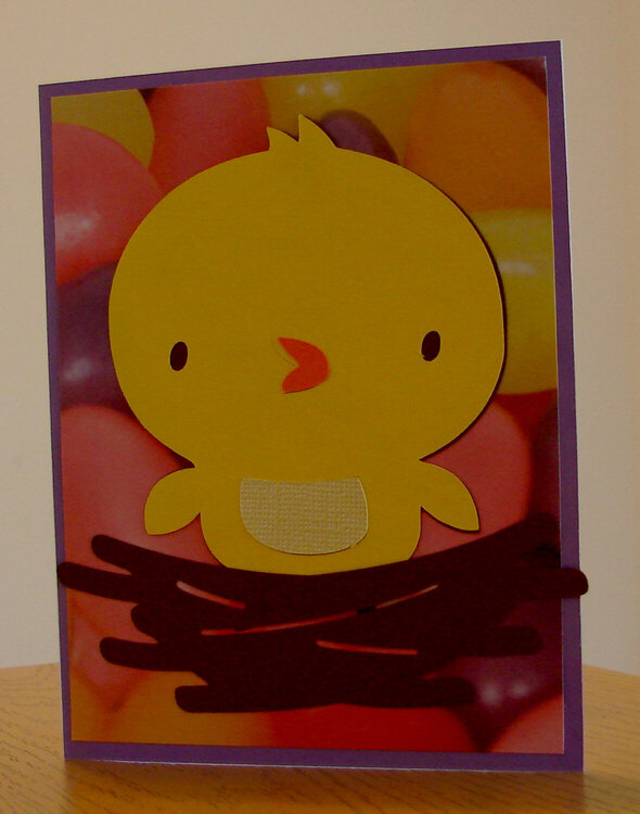 Chick in Nest Easter Card