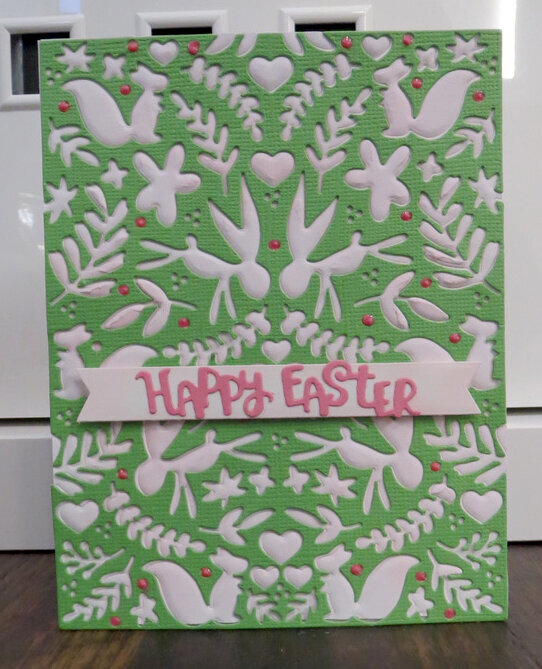 Spring Meadow Easter card green 1