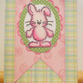 Easter card with Pink Bunny