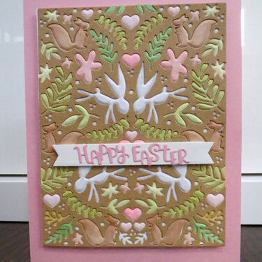 Spring Meadow Easter card in Kraft 1
