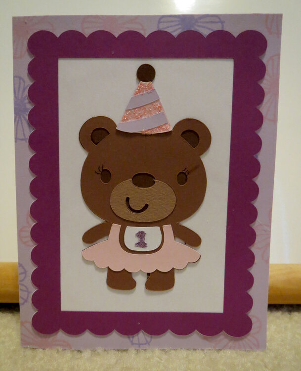 1st Birthday card for Great Niece