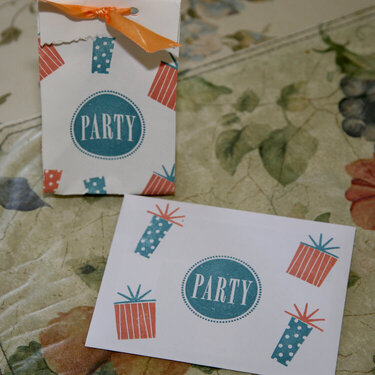 Envelope and gift bag to the Swing Card