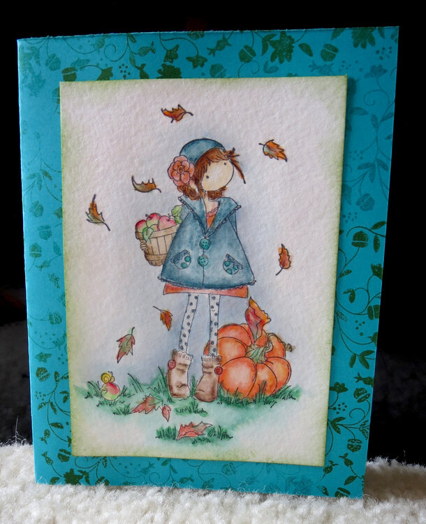 Fall Card for Niece Teal