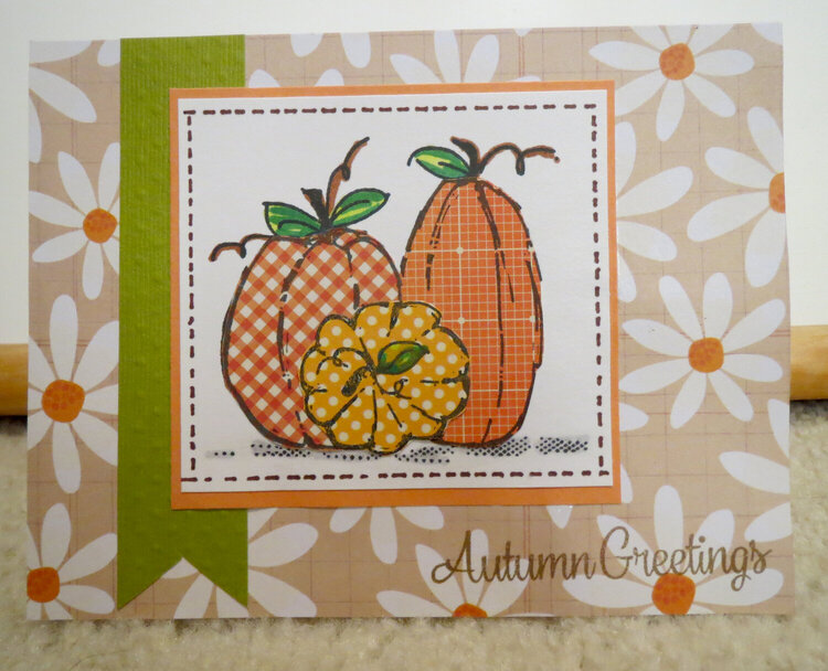 3 Pumpkin Fall card