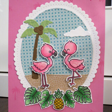 Summer Flamingo Card