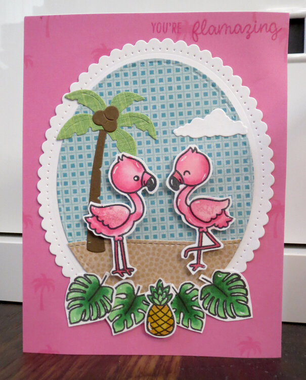 Summer Flamingo Card