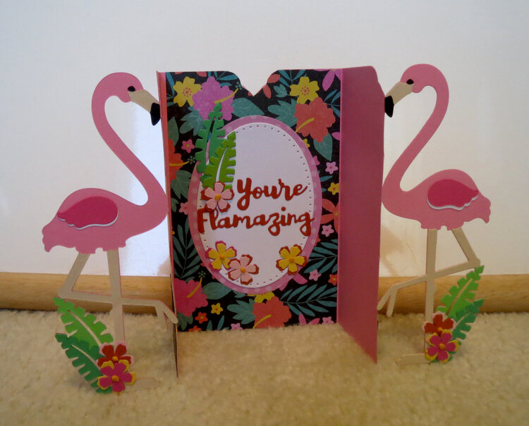 Pink Flamingo card - Inside 2