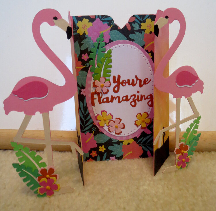 Pink Flamingo card - Inside 1