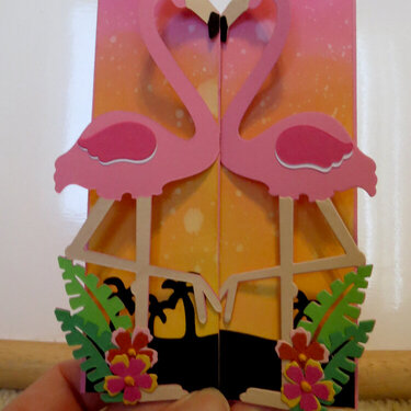 Pink Flamingo card - front