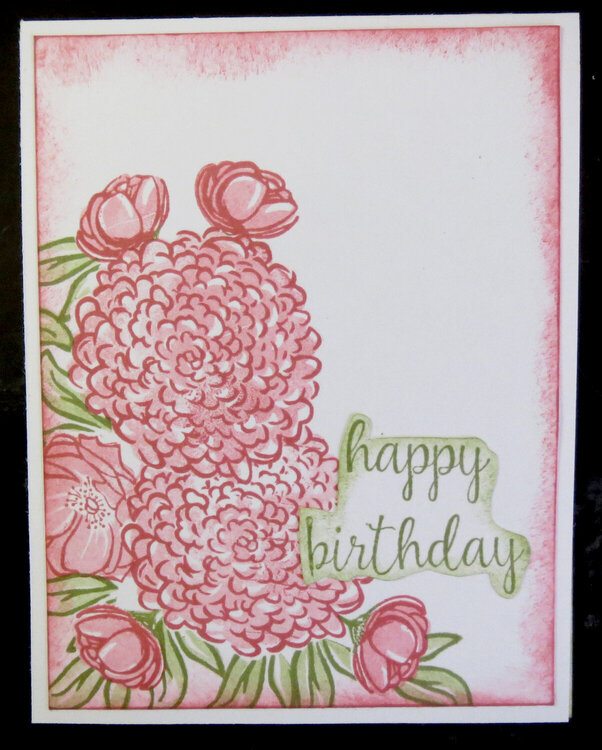 Floral Birthday card for Aunt