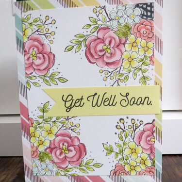 Get Well Soon floral card