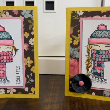 Girl With Scarf Cards