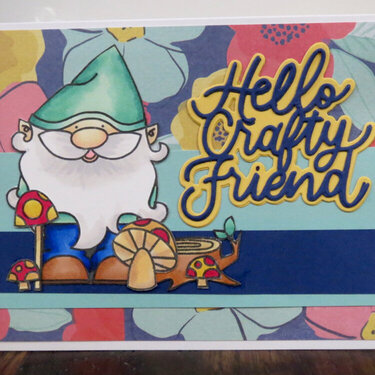 Hello Crafty Friend Card 1