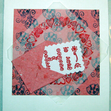 &quot;HI&quot; ladybug card for Operation Write Home