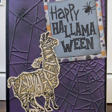 Llama Halloween Card