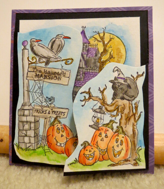 Try-Fold Halloween card (Purple 2)