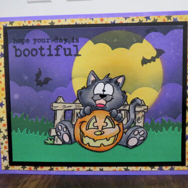 Halloween cat card 1