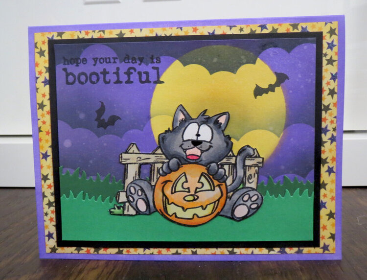 Halloween cat card 1