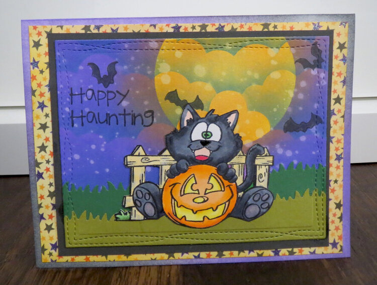 Halloween cat card 1