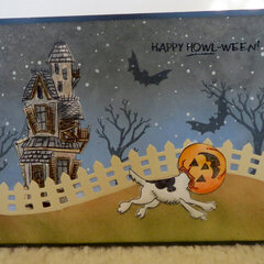 Haunted House with Dog Card 2