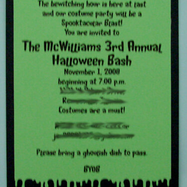 Halloween Bash Invite