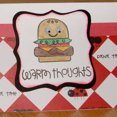 Hamburger Card for Operation Write Home