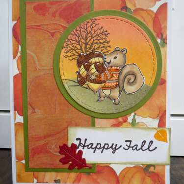 Little Squirrel Fall Card 4 - Harley