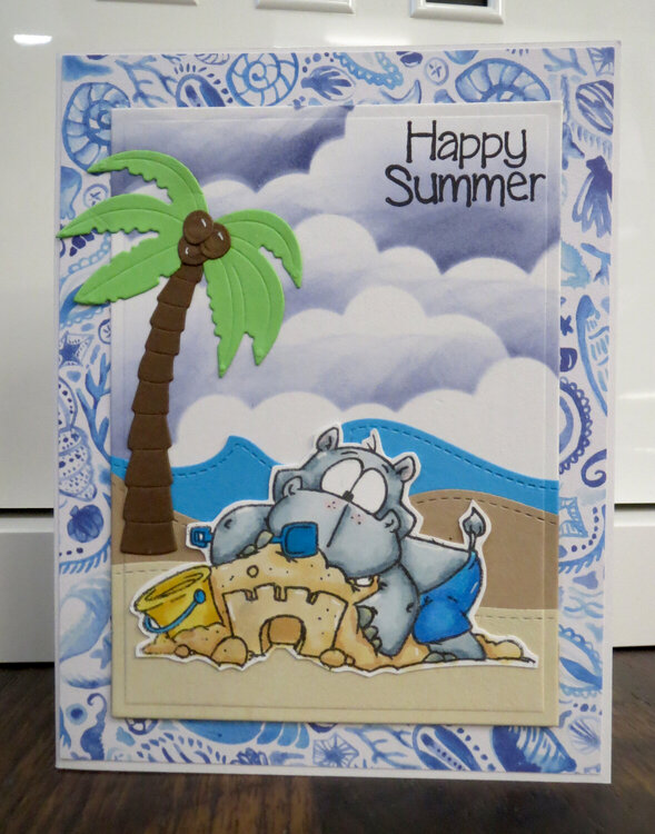 Hippo Boy (Sandcastle) Card