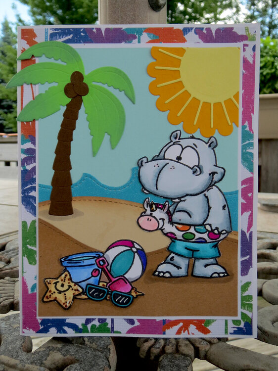 Hippo Beach Card