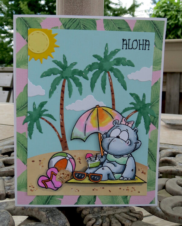 Aloha Hippo card